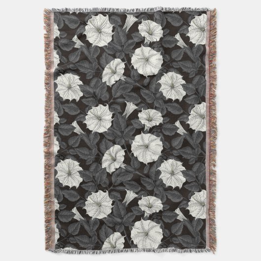 Moonbloemen Throw Blanket Deken (Voorkant Verticaal)
