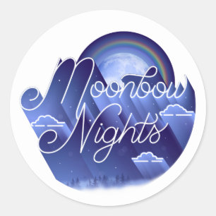 Moonbooglichten/stickers Ronde Sticker