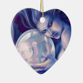 Moonborn - Zeemeermin en Baby Keramisch Ornament (Rechts)