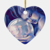 Moonborn - Zeemeermin en Baby Keramisch Ornament (Voorkant)