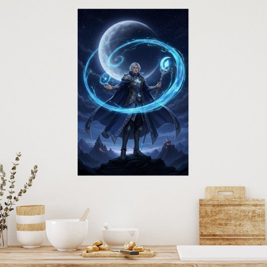 Moonbound Arcane Mage Poster Art (Keuken)