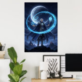 Moonbound Arcane Mage Poster Art (Thuiskantoor)