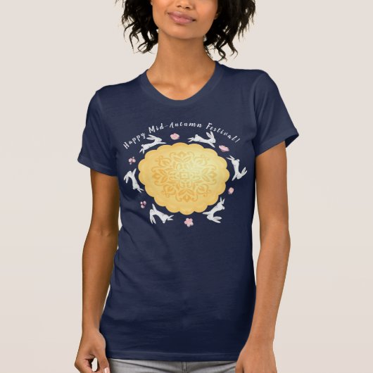 Mooncake en Rabbits Moon Festival T-shirt (Voorkant)
