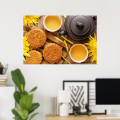 Mooncake en thee, Chinees midherfstfestival 2 Poster (Thuiskantoor)