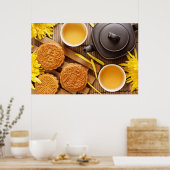 Mooncake en thee, Chinees midherfstfestival 2 Poster (Keuken)