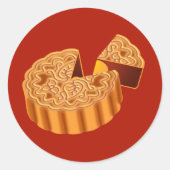 Mooncake Ronde Sticker (Voorkant)