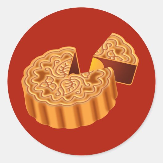 Mooncake Ronde Sticker (Voorkant)