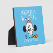 Mooncakes, gewichten en eiwitshakes, Funny Gym Fotoplaat (Voorkant)