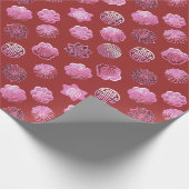 Mooncakes roze en rood cadeaupapier (Hoek)