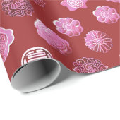 Mooncakes roze en rood cadeaupapier (Rol Hoek)