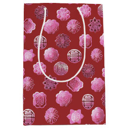 Mooncakes roze en rood medium cadeauzakje