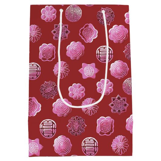 Mooncakes roze en rood medium cadeauzakje (Achterkant)