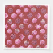 Mooncakes roze en rood servet (Voorkant)