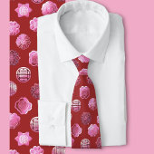 Mooncakes roze en rood stropdas