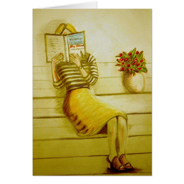 Mooncards, boekenworm, boekenliefhebber, blanco ka (Voorkant)