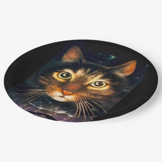 MoonCat Papieren Bordje (Gekanteld)