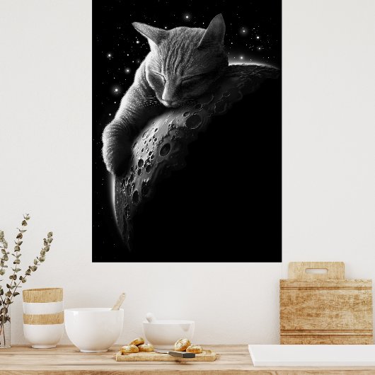 mooncat poster (Keuken)