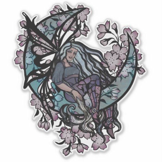 MoonChild Fairy Fairies Moon Child goddess moon    Sticker (Voorkant)