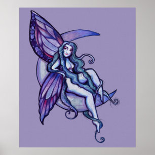 MoonChild Fairy Moon Child Faerie Art Fae Poster