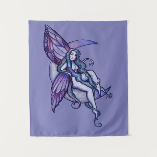 MoonChild Fairy Moon Child Faerie Art Fae Wandkleed (Voorkant)