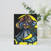 MoonChild Goddess Art Moon Goddesses Moon Child Briefkaart (Staand voorkant)