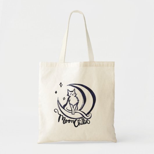 Moonchild Luna Kat Maan Kind Tote Bag (Voorkant)