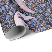 MoonChild Moon Goddess Art Moon Child Paars Cadeaupapier (Rol Hoek)