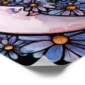 MoonChild Moon Goddess Art Moon Child Paars Poster (Hoek)