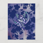 MoonChild Reading Fairy Waterverf Art Briefkaart (Voorkant)