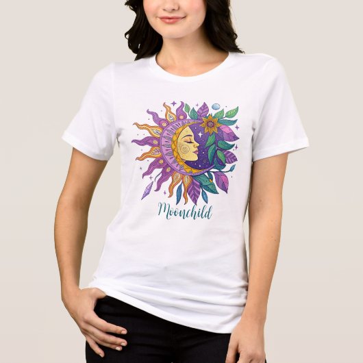 Moonchild White Tri-Blend Shirt (Voorkant)