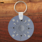 Mooncyclus — celtische knoop sleutelhanger (Voorkant)