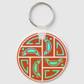 Mooncyclus zee Turtle Moon Sleutelhanger (Voorkant)