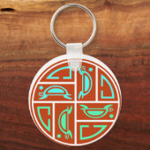 Mooncyclus zee Turtle Moon Sleutelhanger (Voorkant)