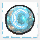 Moondag Vierkante Sticker (Voorkant)