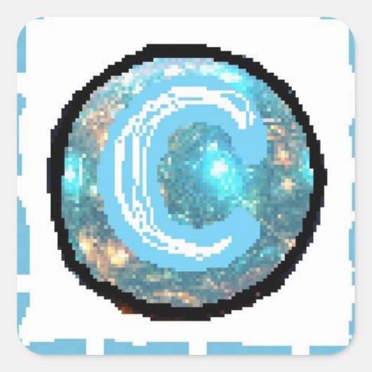 Moondag Vierkante Sticker (Voorkant)