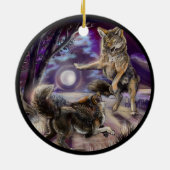 Moondancer Coyotes Keramisch Ornament (Achterkant)