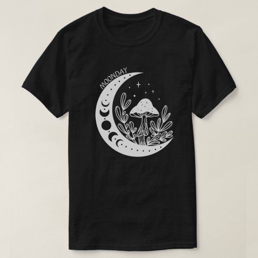 Moonday en paddenstoelen t-shirt (Design voorkant)