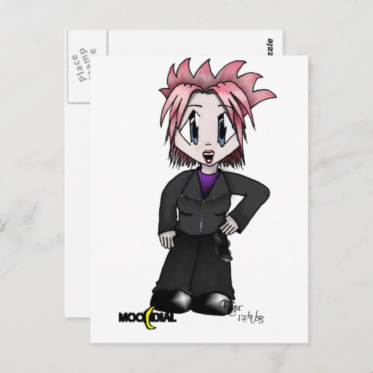 Moondial Rebel Tattoo Briefkaart (Voorkant / Achterkant)