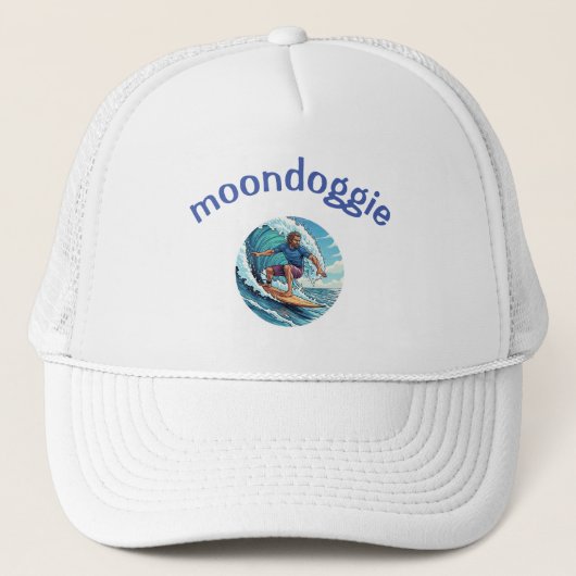 Moondoggie Surfer Grafisch Trucker Pet (Voorkant)