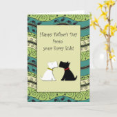 .:: MoonDreams::. De gelukkige Honden van Vaderdag Kaart (Gele Bloem)