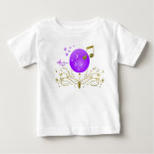 MoonDreams Gold Glitter Muziek Peuter Ruffle T-shi (Voorkant)