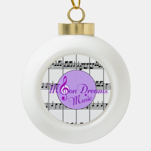 MoonDreams Music Ceramic Ornament (Bell) (Voorkant)