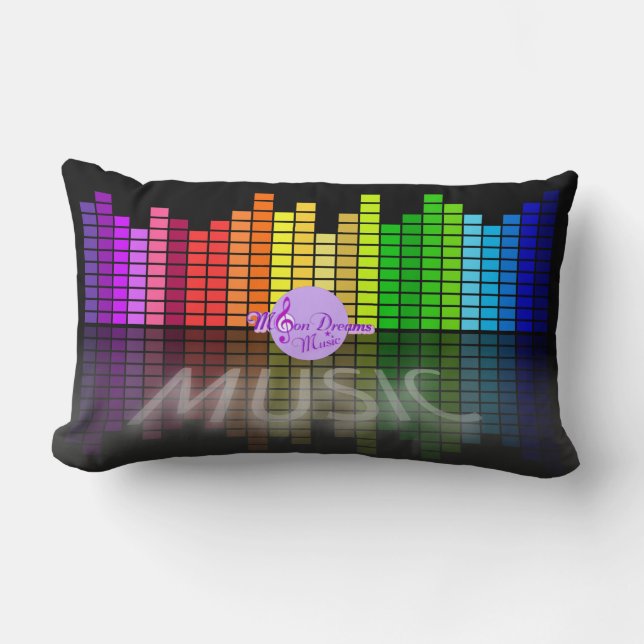 MoonDreams Music Equalizer Lumbar Pillow Kussen (Voorkant)