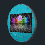 MoonDreams Music Equalizer Metal Cage Dartboard 2 Dartbord<br><div class="desc">Cool Metal Cage Dartboard,  Turquoise Color,  met ons MoonDreams Music Ekwalificzer Design - Ideaal voor een Rec Room of Music Room!</div>