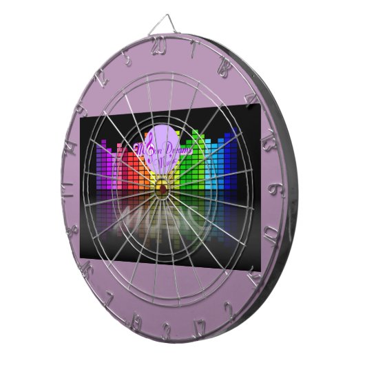 MoonDreams Music Equalizer Metal Cage Dartboard Dartbord (Voorkant Rechts)