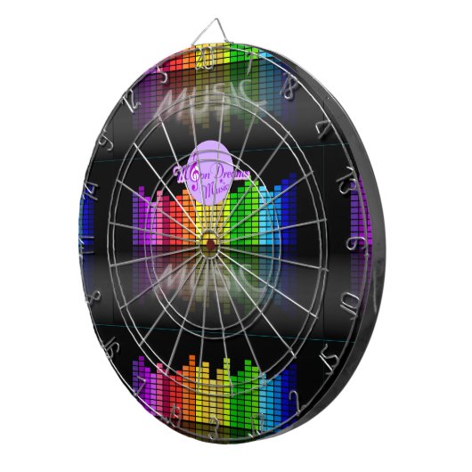 MoonDreams Music Equalizer Metal Cage Dartboard Dartbord (Voorkant Rechts)