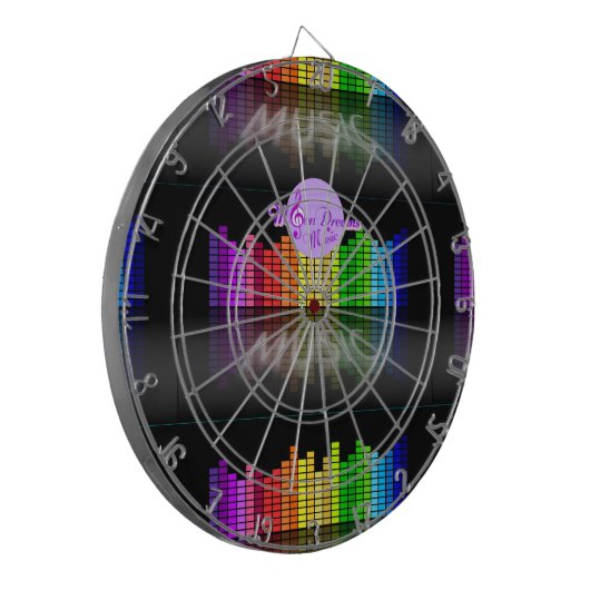 MoonDreams Music Equalizer Metal Cage Dartboard Dartbord (Voorkant Links)