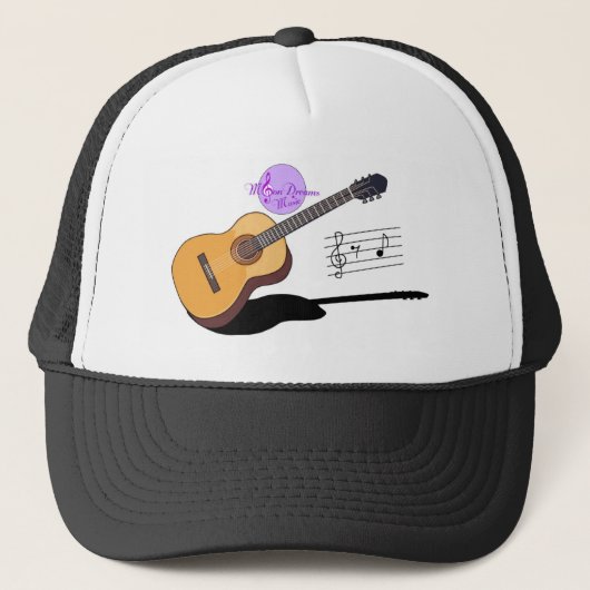 MoonDreams Music Guitar Trucker Hat Pet (Voorkant)