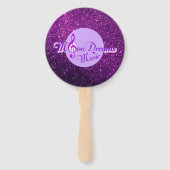MoonDreams Music Paarse Faux Glitter Handwaaier (Voorkant)