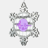 MoonDreams Music Pewter Snowflake Ornament (Rechts)